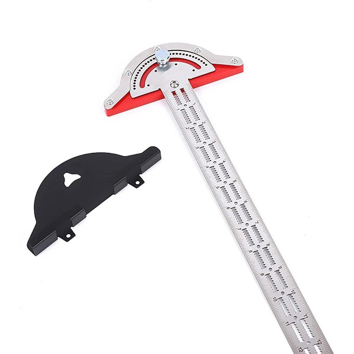 Woodworking Edge Ruler Protractor Angle Measuring Tool Carpenter - 10 inch
