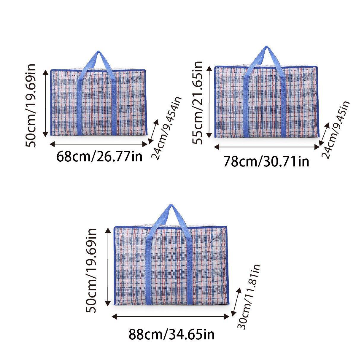 10PCS Large Waterproof Moving Packing Bags Woven Storage Luggage Quilt Bags - Medium