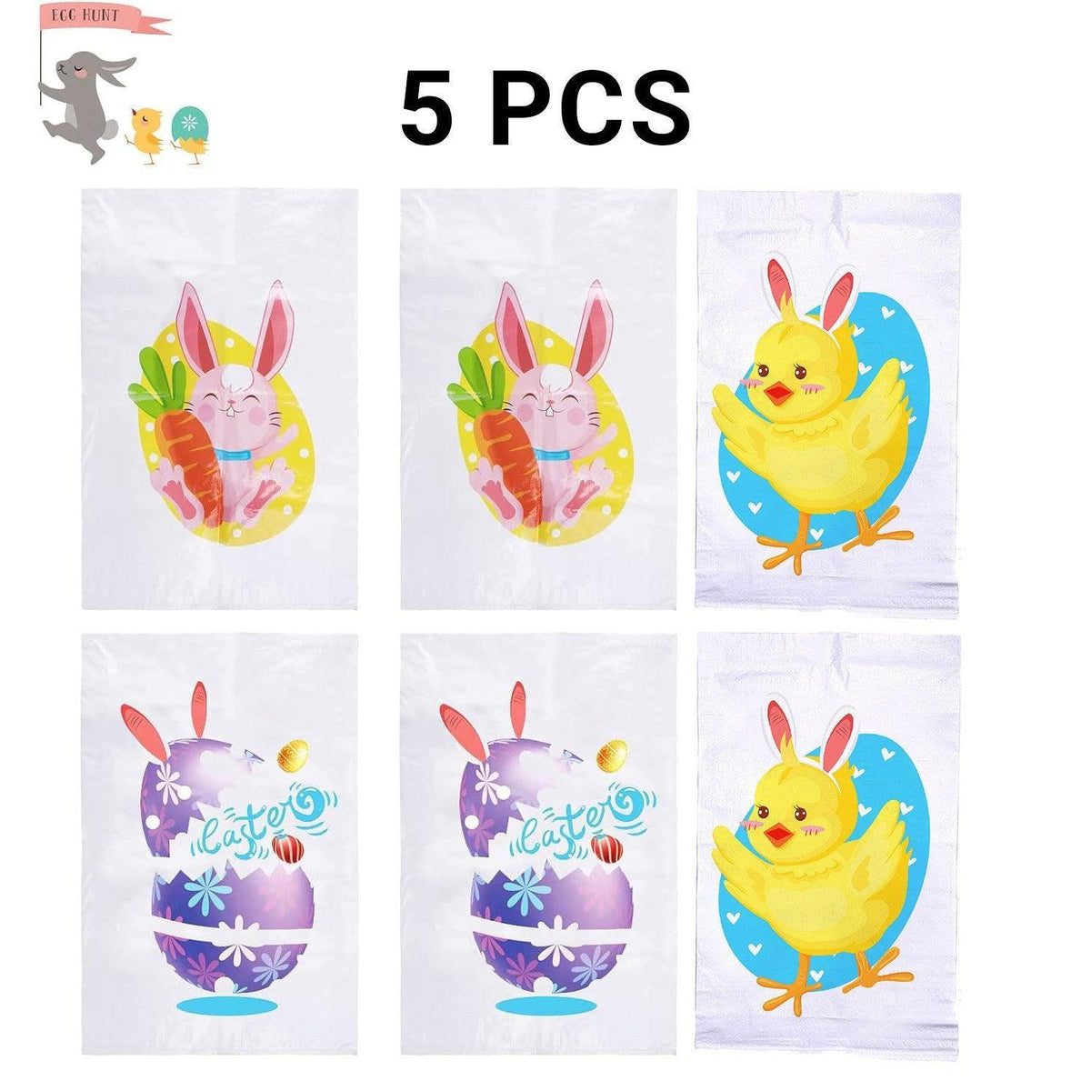 Jumping Sack Race Bags 5pcs Set for Outdoor Garden Party Family Group Activity Game - Rabbit