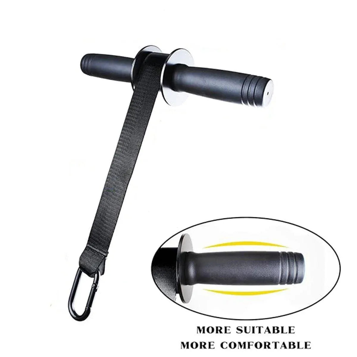 1-Piece Forearm and Wrist Roller Trainer, Black