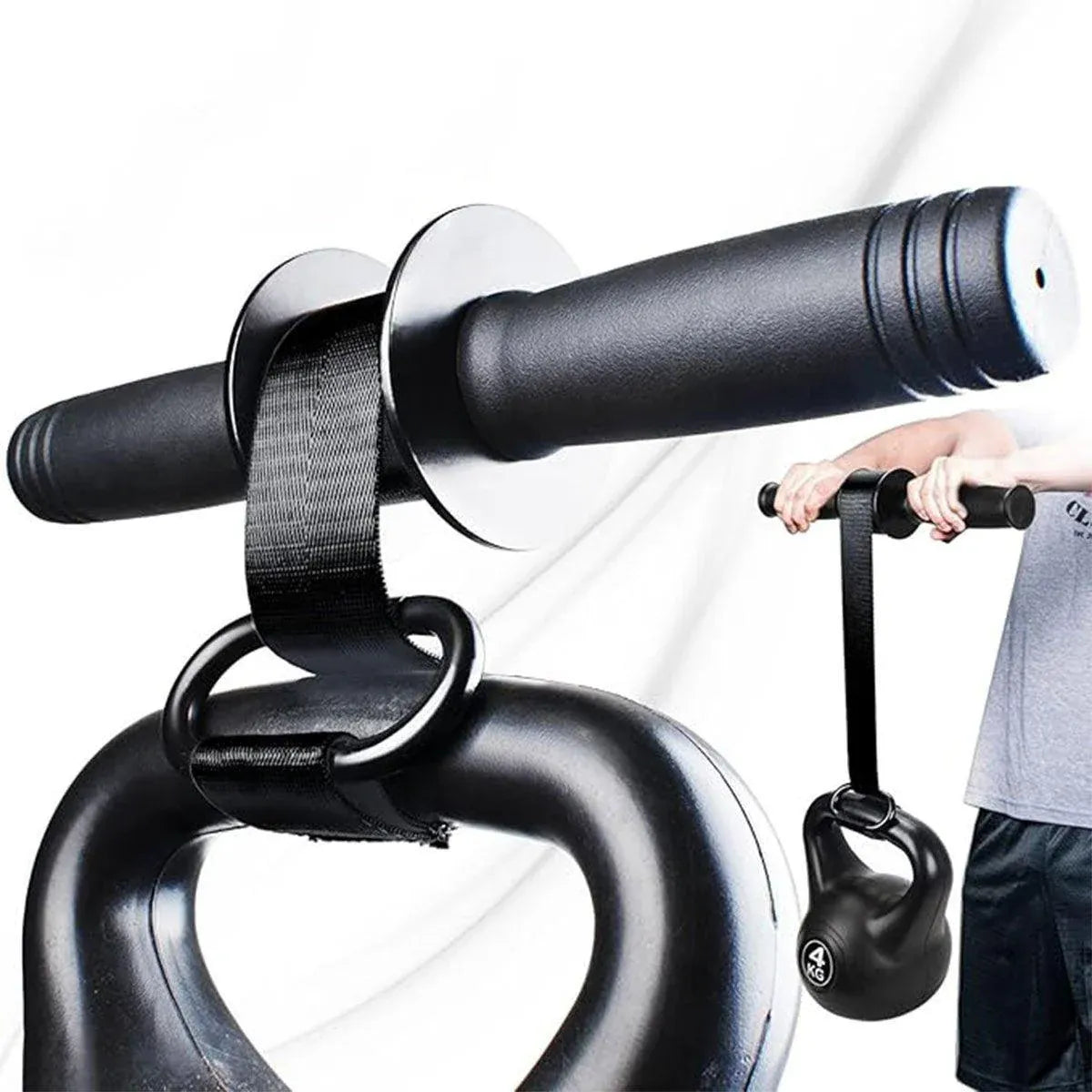 1-Piece Forearm and Wrist Roller Trainer, Black