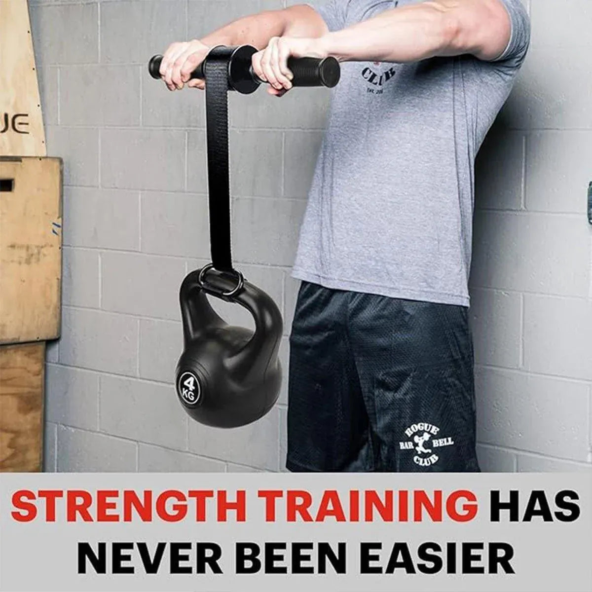 1-Piece Forearm and Wrist Roller Trainer, Black
