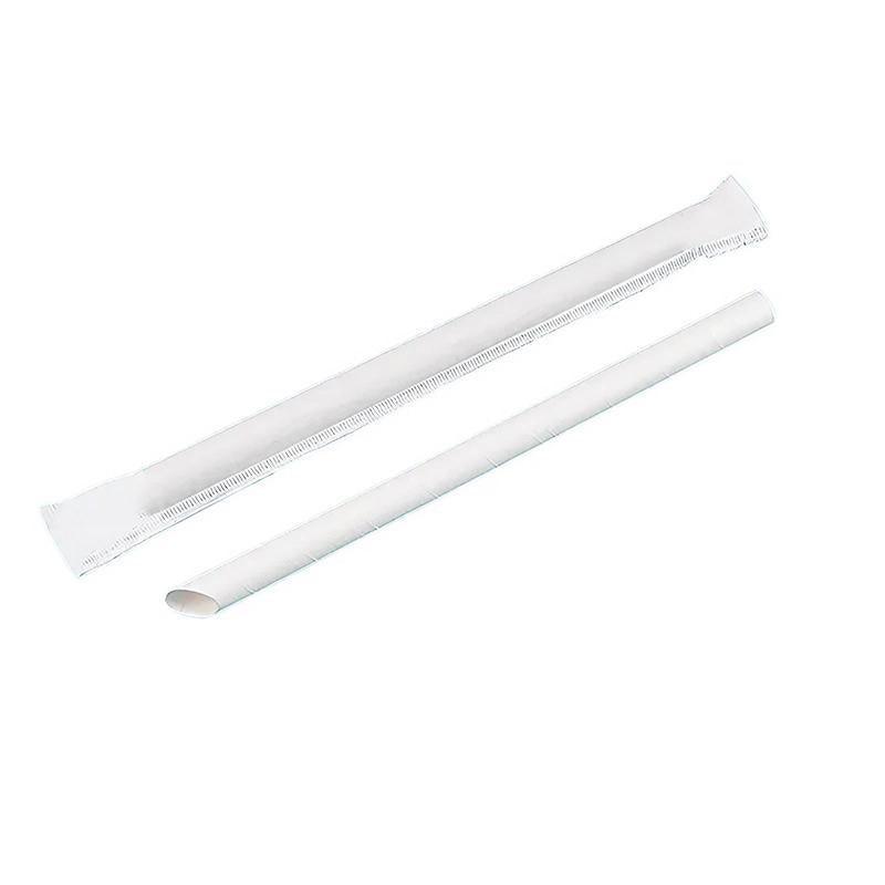 1000-2000pcs Colourful Paper Drinking Straws FOIL Metallic Party - White-12*200mm 1000PCS
