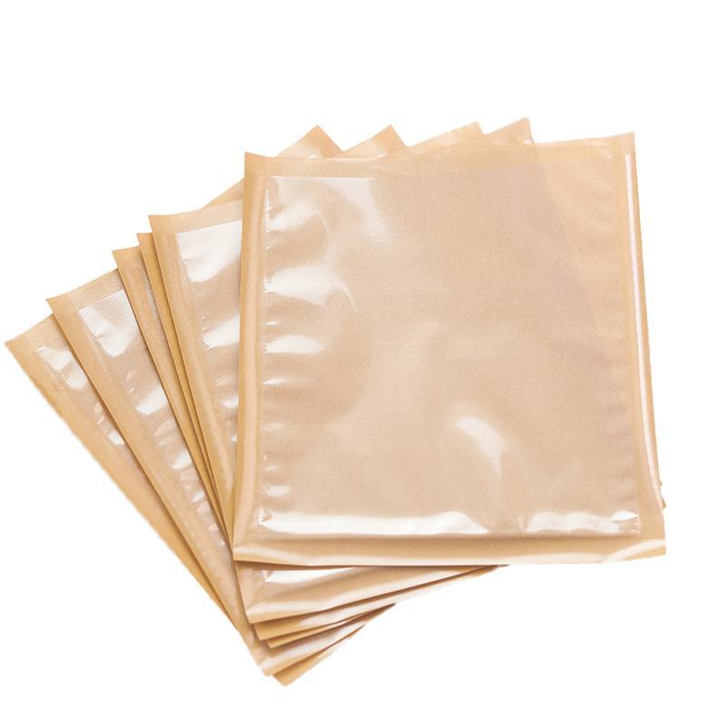 500PCS Transparent Food Greaseproof Bag Sandwich Donut Bread Packaging Pouch - Cowhide 21X25CM