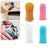 Premium Oral Care Dog Cat Toothbrush Finger Toothbrush Finger Silicone - Yellow