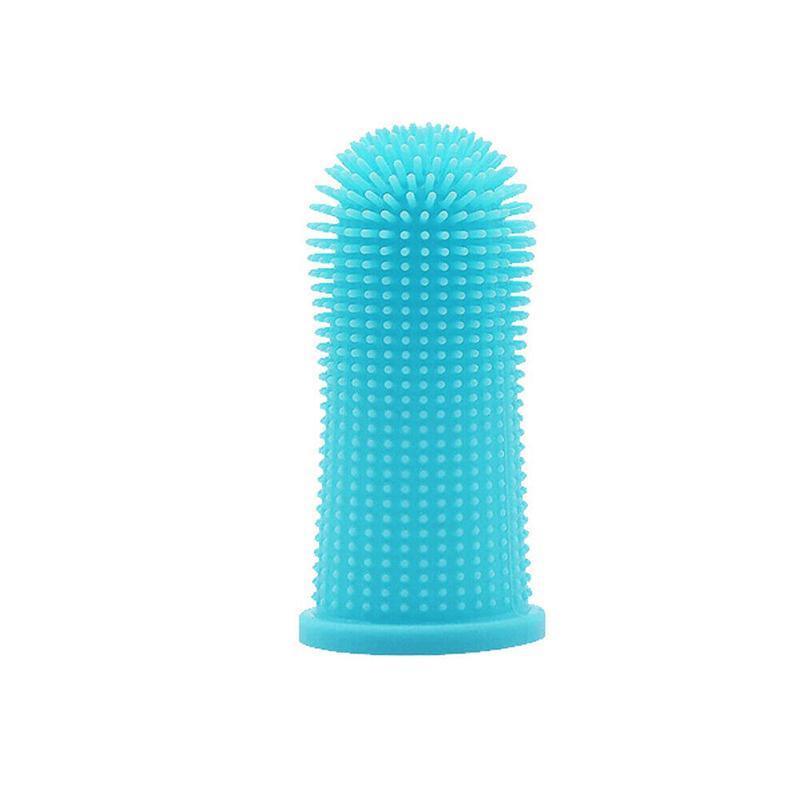 Premium Oral Care Dog Cat Toothbrush Finger Toothbrush Finger Silicone - White