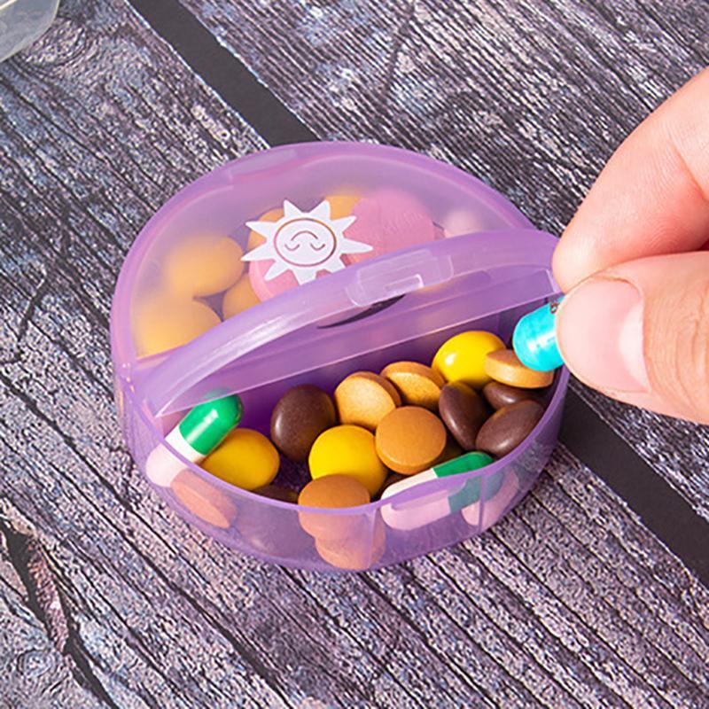 7 Day Weekly Case Dispenser Medicine Tablet Organizer Storage Container Pill Box - Colourful