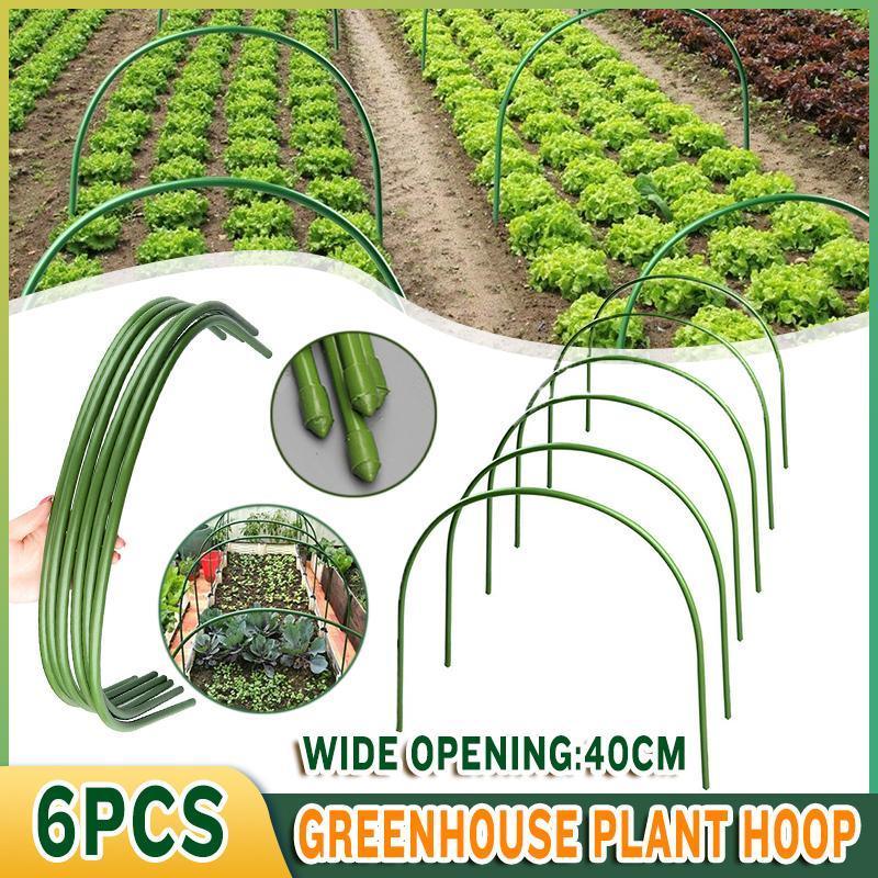 6PCS Greenhouse Plant Hoops Garden Tunnel Support for Row Covers and Netting