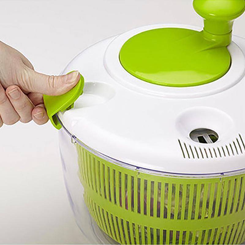Salad Spinner Vegetable Lettuce Salad Leaves Washer Dryer Serving Bowl Container