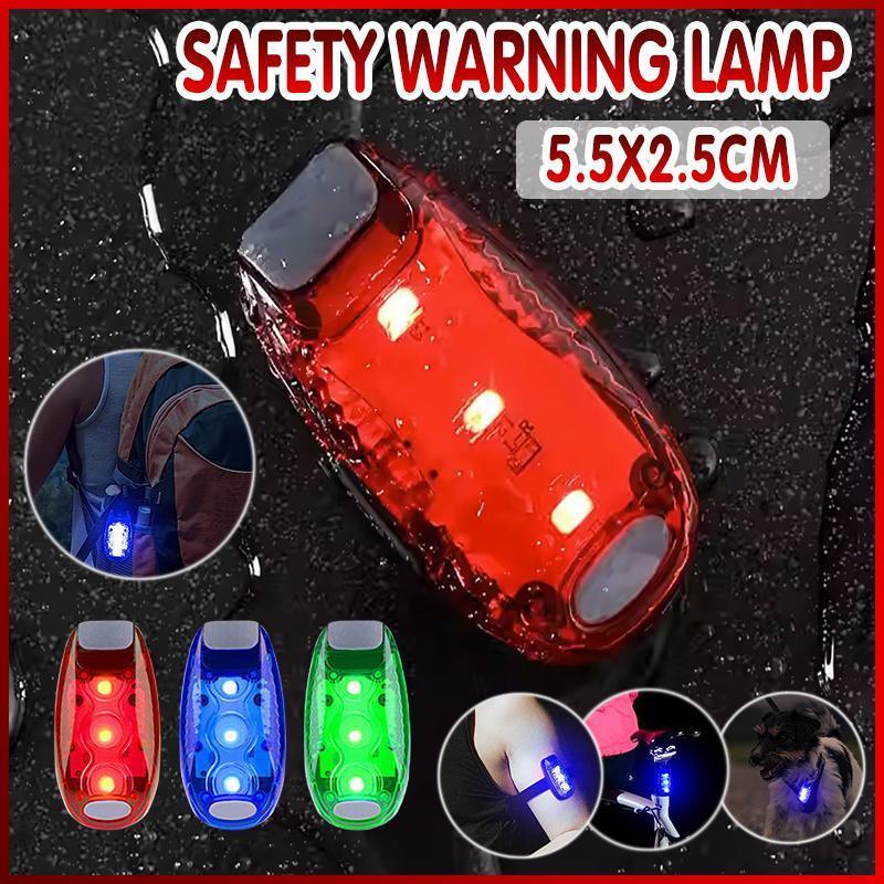 LED Warning Lamp Tail Light for Bicycle Helmet Rear Cycling Running Use - Red