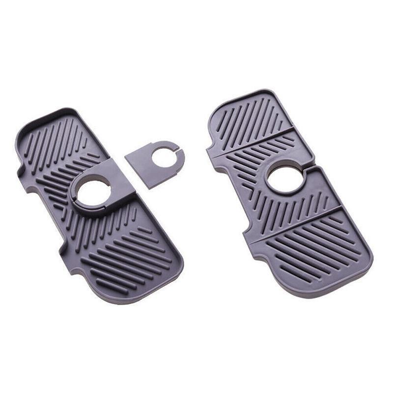 Kitchen Faucet Storage Rack Holder Soap Sponges Caddy Organizer Sink Basket Rack - Grey