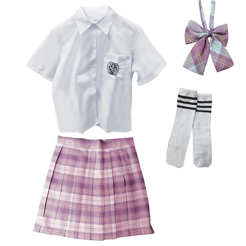 Women Girls School Pleated Skirt Summer High Waist  Tartan Short Skirt AU Stock - L
