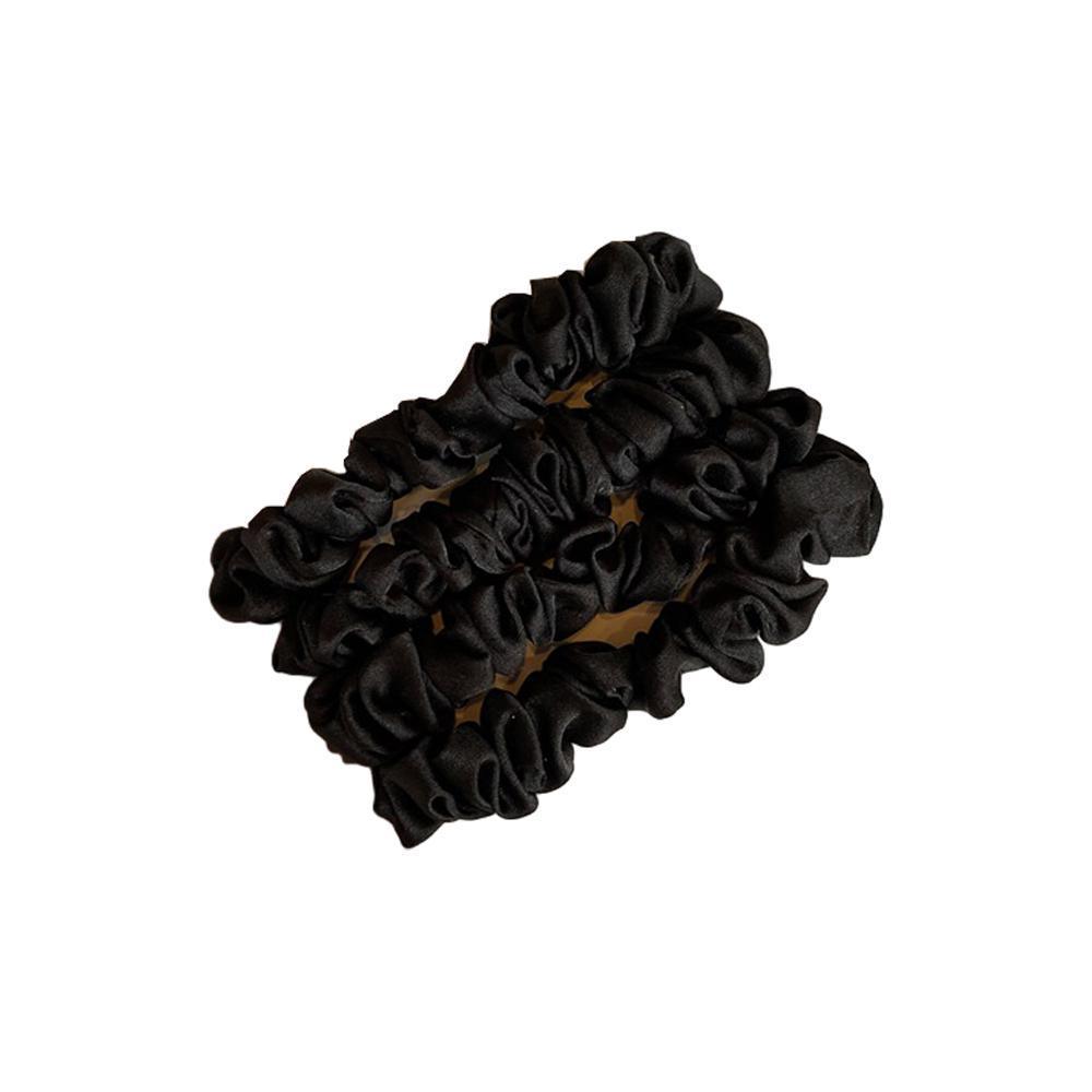 4Pcs/Set Silk Satin Small Scrunchies Ponytail Hair Ties Hair Rope Rubber Bands - D