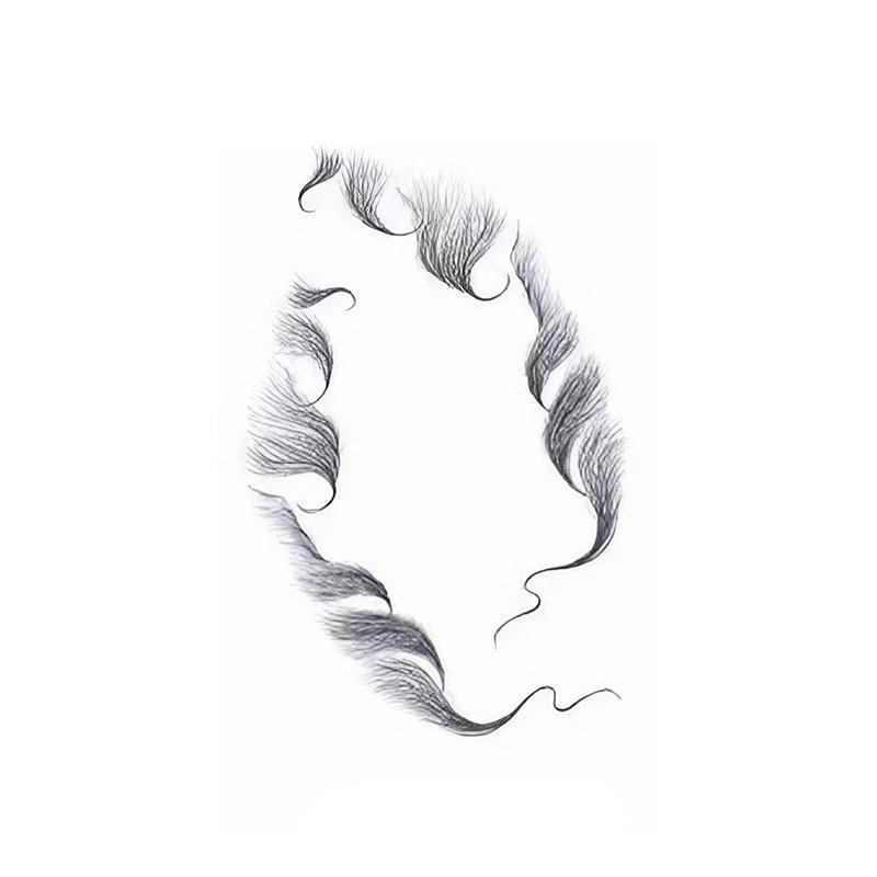 Hairline Edge Tattoo Stickers - Curly Fringe Decals for Women Styling - 10