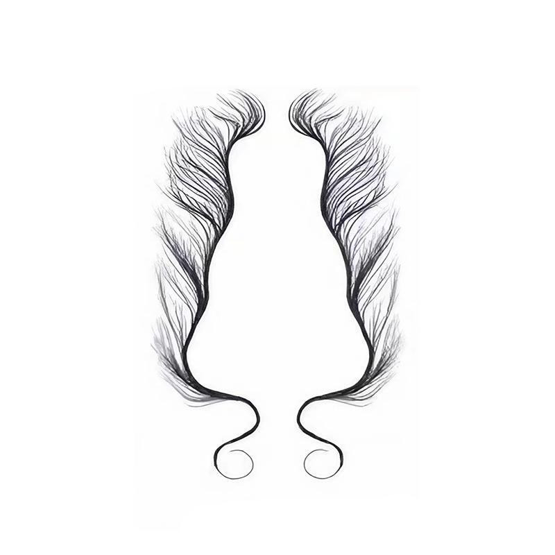 Hairline Edge Tattoo Stickers - Curly Fringe Decals for Women Styling - 10