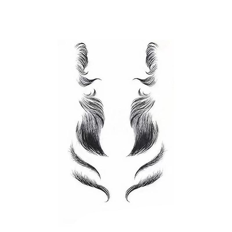 Hairline Edge Tattoo Stickers - Curly Fringe Decals for Women Styling - 10