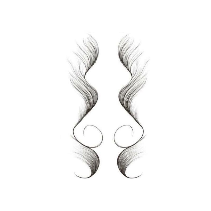 Hairline Edge Tattoo Stickers - Curly Fringe Decals for Women Styling - 9