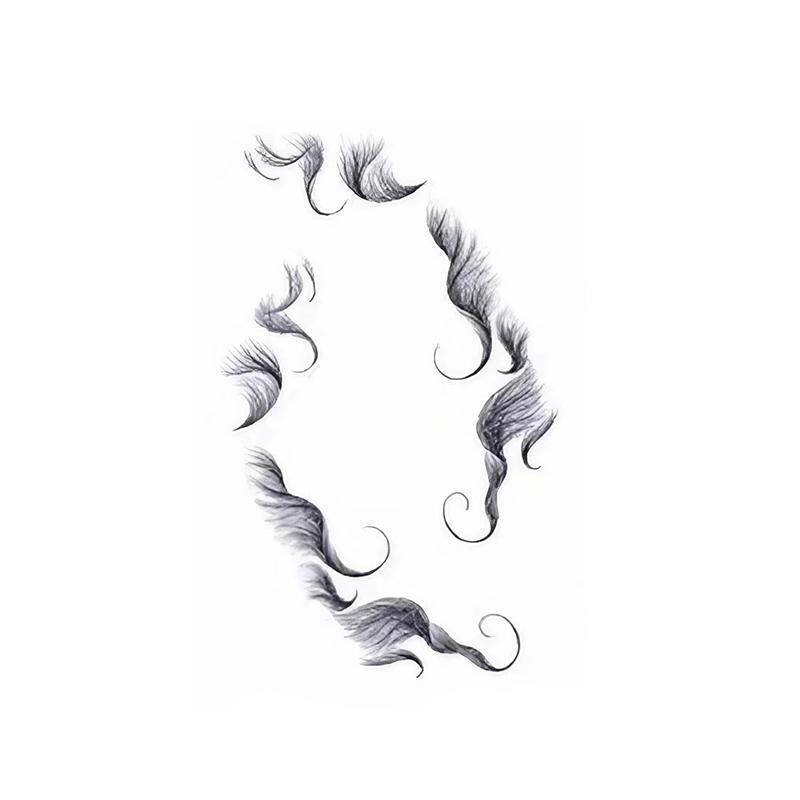 Hairline Edge Tattoo Stickers - Curly Fringe Decals for Women Styling - 9