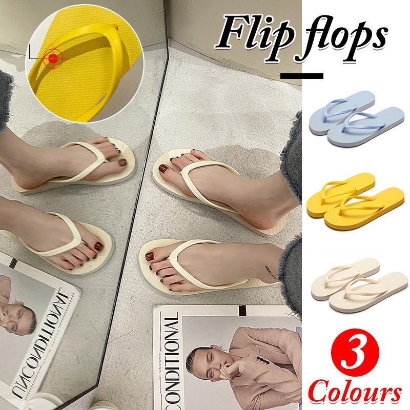 Slippers For Women Casual Fashion Bohemian Beach Shoes Flip Flops Flat Shoes - Beige