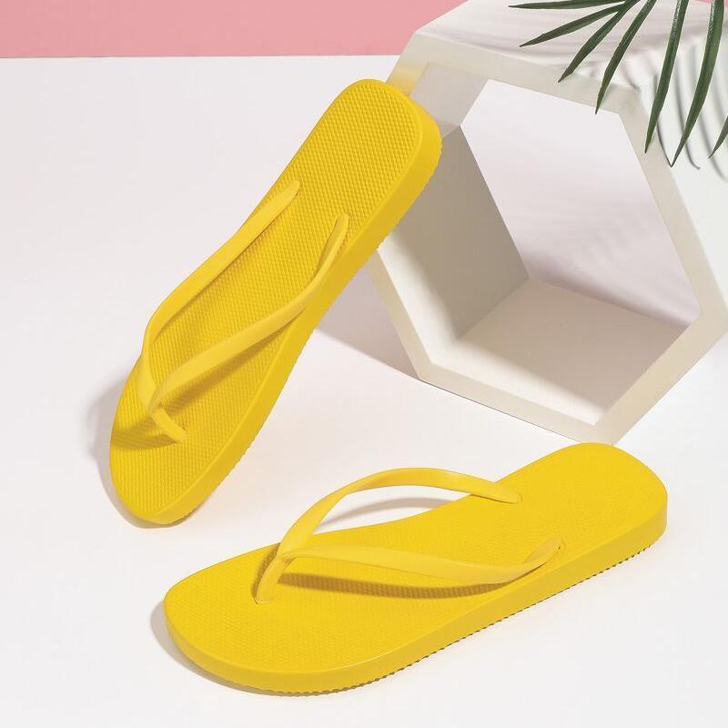 Slippers For Women Casual Fashion Bohemian Beach Shoes Flip Flops Flat Shoes - Beige