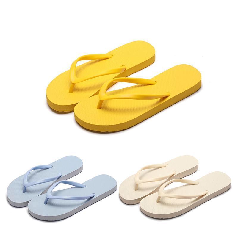 Slippers For Women Casual Fashion Bohemian Beach Shoes Flip Flops Flat Shoes - Yellow