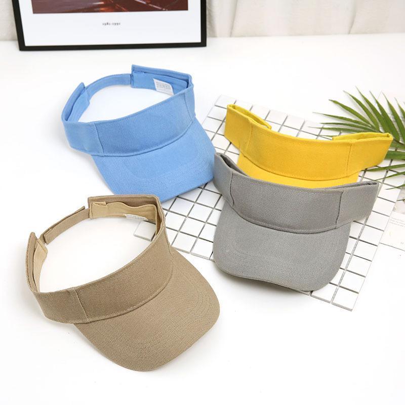 Women Adjustable UV Protection Sport Visor Cap Beach Sun Hat New Stylish Design - Orange