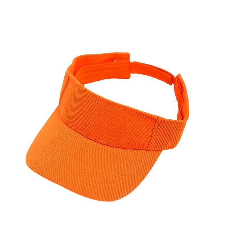 Women Adjustable UV Protection Sport Visor Cap Beach Sun Hat New Stylish Design - Orange