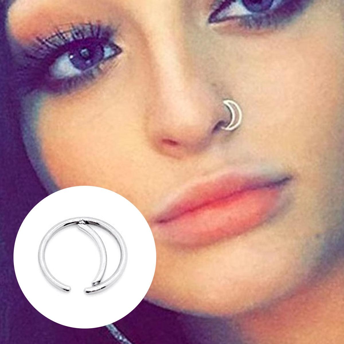 Fashion Stainless Steel Nose Ring Small Nose Staple Jewellery Piercing Accessory - Colourful