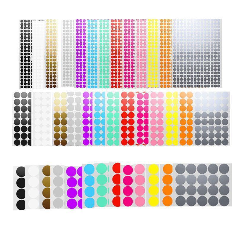 Yellow Assorted Sizes Colour Sticker Dots Adhesive Round Labels Circular Spot Scrapbook - 100mm*2 Dots