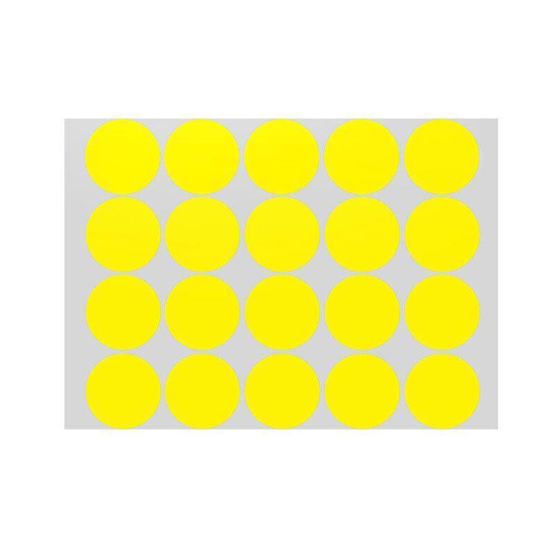 Yellow Assorted Sizes Colour Sticker Dots Adhesive Round Labels Circular Spot Scrapbook - 100mm*2 Dots