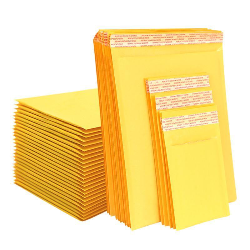 25PCS Poly Bubble Mailer Yellow Colour Multi-Size Plastic Padded Bag - 25PCS-20*21CM