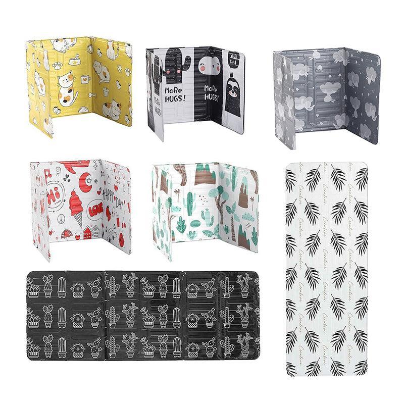 Kitchen Oil Splash Guard Wall Foil Protector Stove Cover Removable Baffle Screen - Yellow Cat