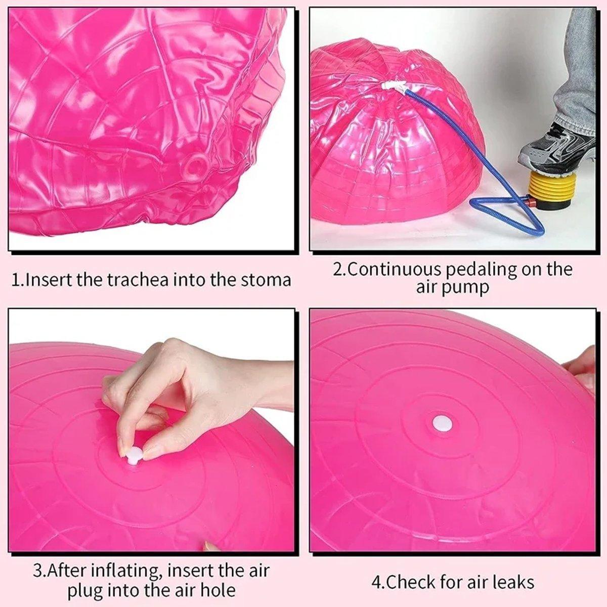 Explosion-Proof Thickened Inflatable Yoga Ball Massage Fitness Stability Ball - Grey - 75cm