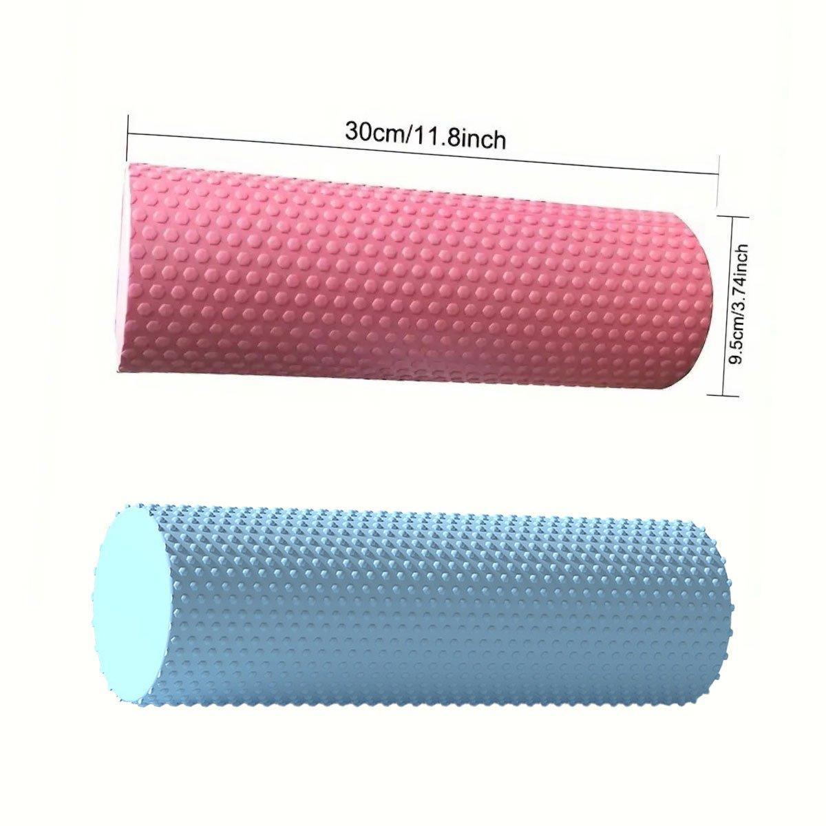 EVA Foam Yoga Massage Roller Solid Pilates Fitness Column for Muscle Recovery - Pink