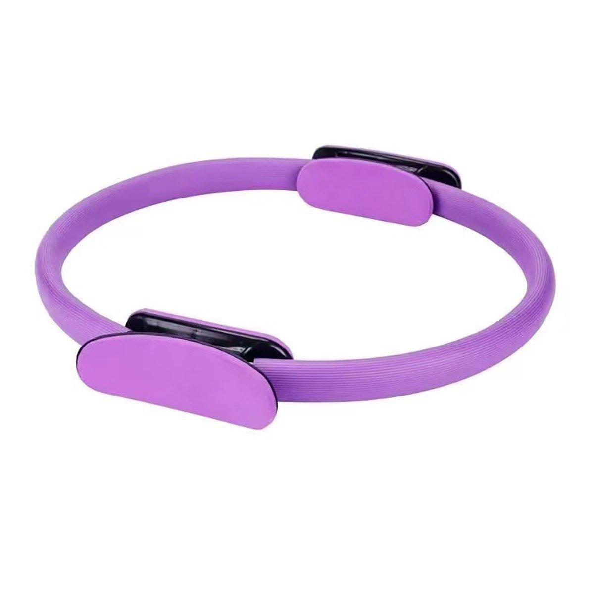 6 Colours Pilates Yoga Ring Magic Circle Fitness Equipment for Toning Slim Legs - Pink