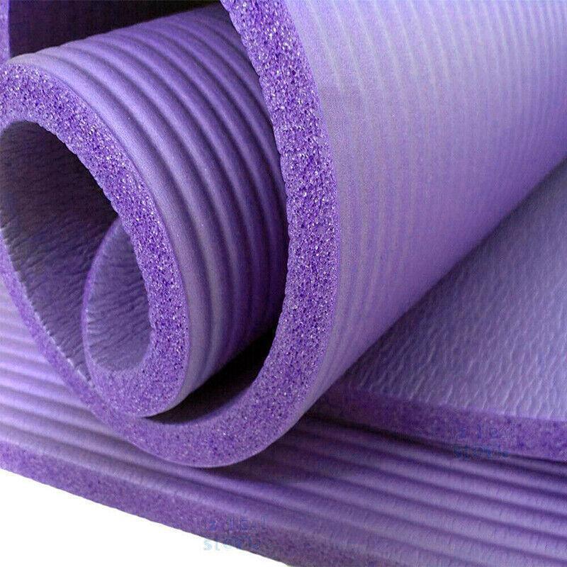 15mm Thick Yoga Mat Pad NBR Nonslip Exercise Fitness Pilate Gym Durable - Purple