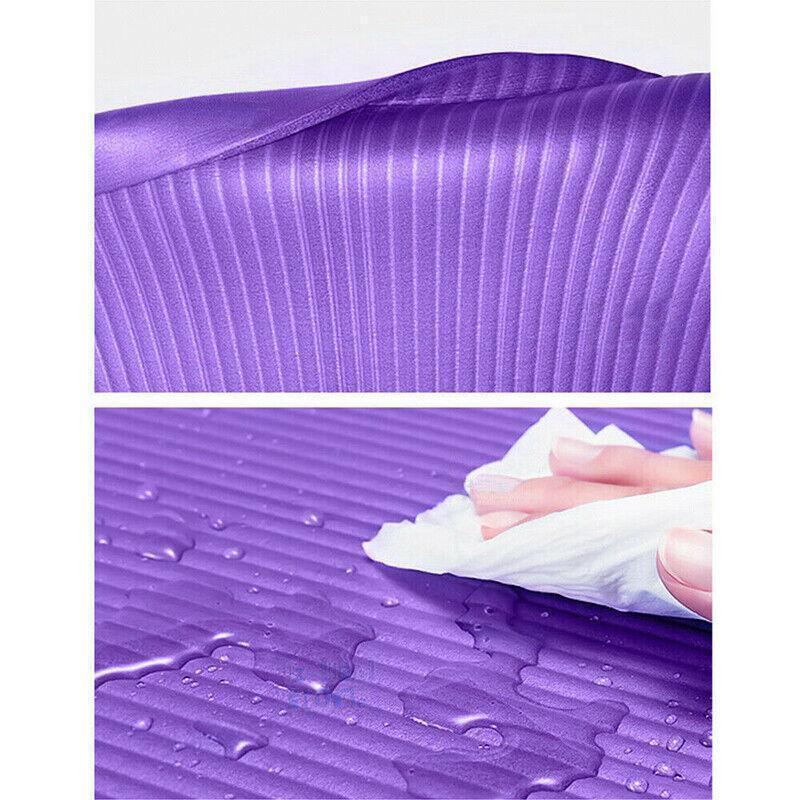 15mm Thick Yoga Mat Pad NBR Nonslip Exercise Fitness Pilate Gym Durable - Purple