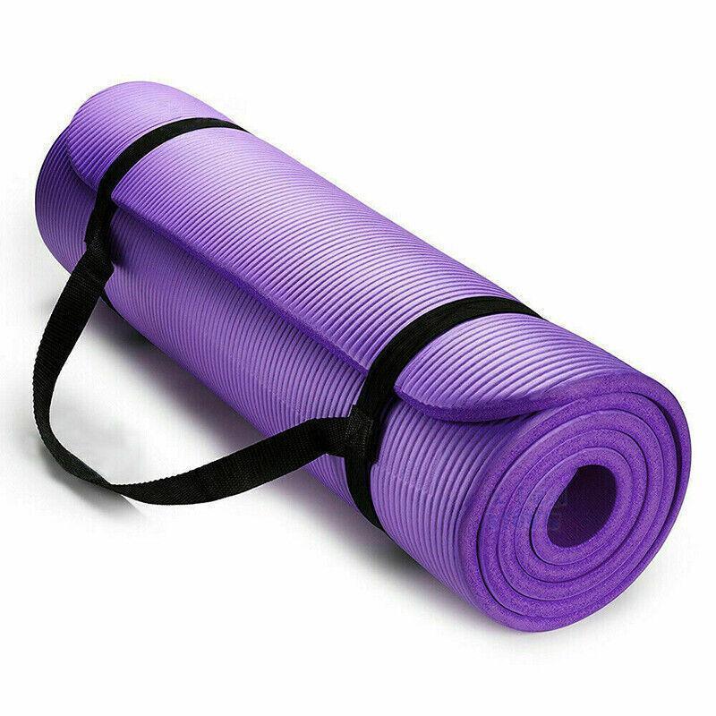 15mm Thick Yoga Mat Pad NBR Nonslip Exercise Fitness Pilate Gym Durable - Purple
