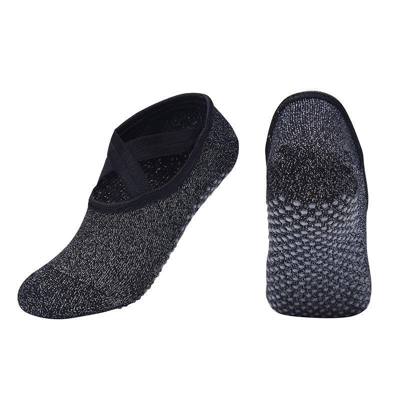 Yoga Socks Non Slip Pilates Ballet Grip Socks for Women Gym Fitness - Blue