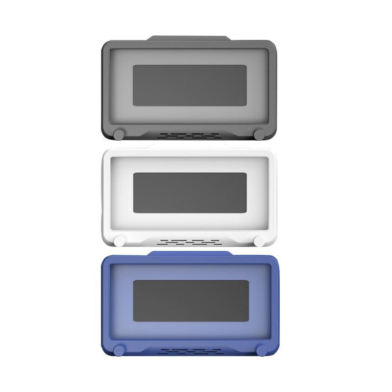 Wall Mounted Phone Holder for Bathroom Shower Waterproof Touch Screen Case - Blue