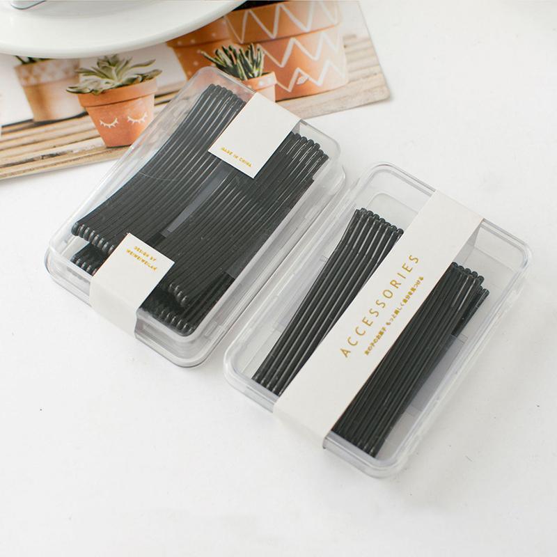 40 PCS Short Black Waved Hair Pins Bobby Pins Grips Salon Dance Hair Accessories - Short Wave Clip