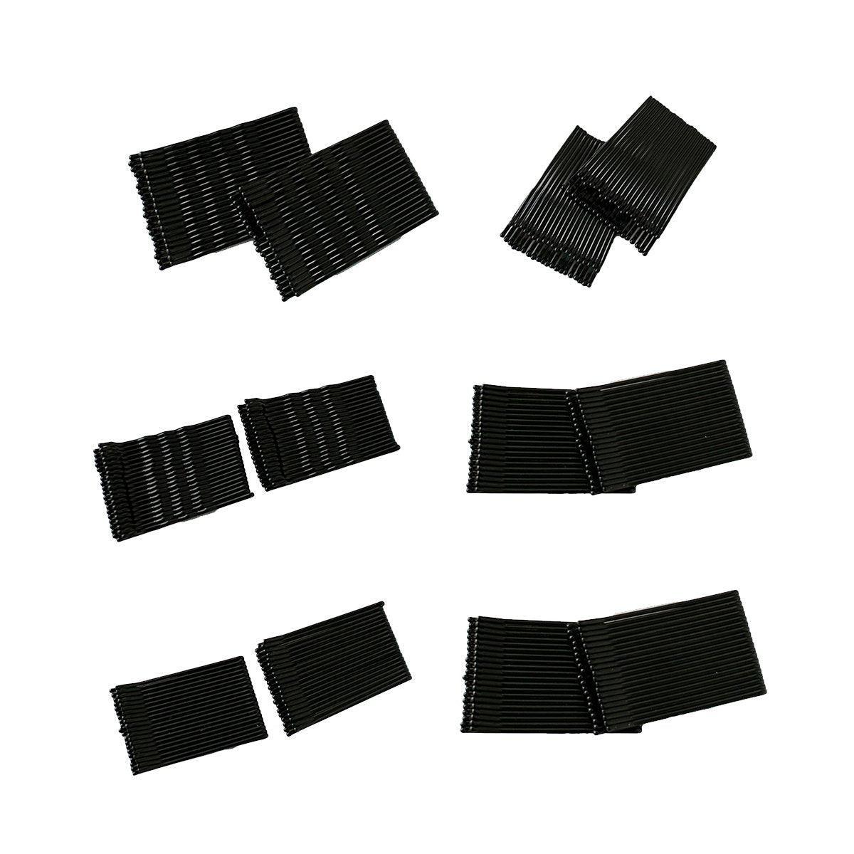 40 PCS Short Black Waved Hair Pins Bobby Pins Grips Salon Dance Hair Accessories - Long Curved Clip