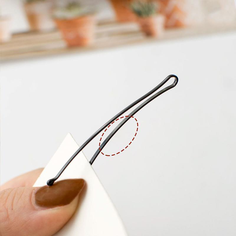 40 PCS Short Black Waved Hair Pins Bobby Pins Grips Salon Dance Hair Accessories - Long Flat Clip