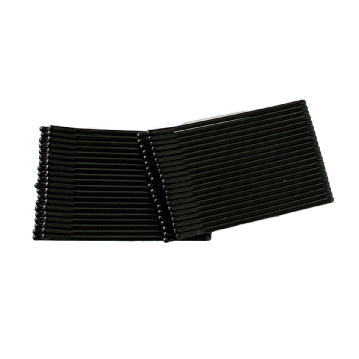 40 PCS Short Black Waved Hair Pins Bobby Pins Grips Salon Dance Hair Accessories - Long Flat Clip