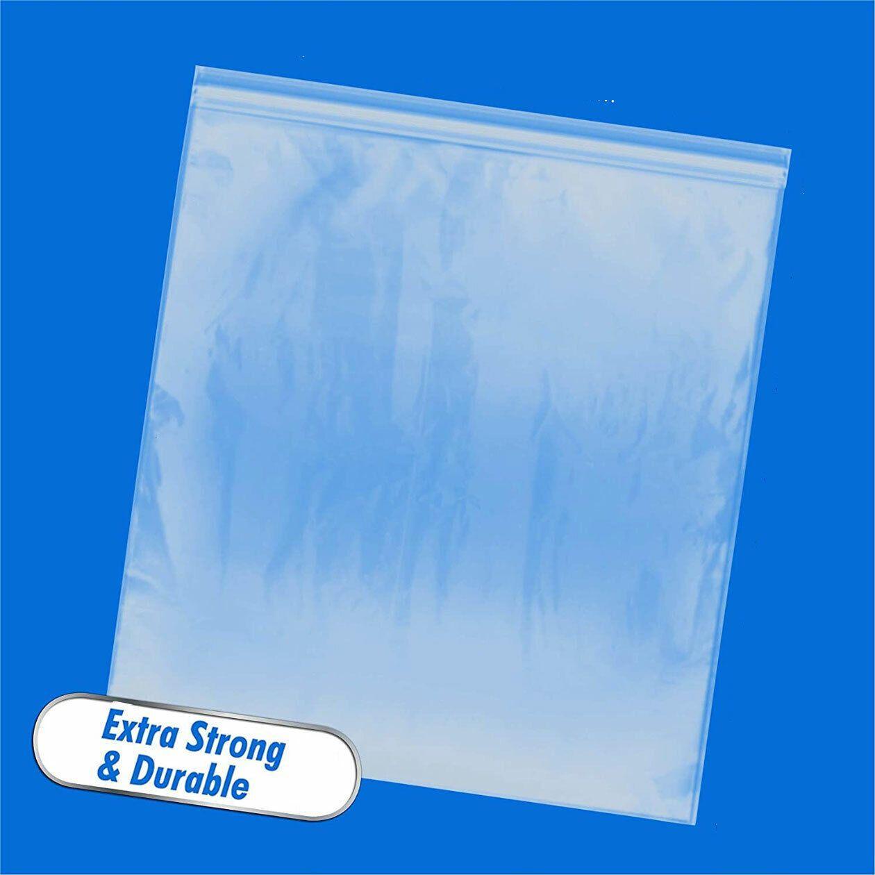 100X Bulk Clear Resealable PE Plastic Zip Bags - 20*28cm 100PCS