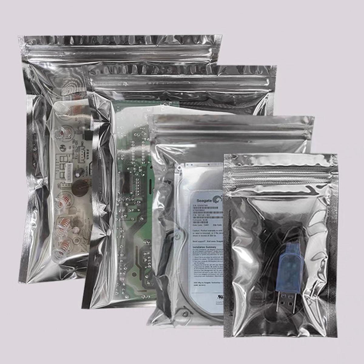 Plastic Self Sealing Bags 100PCS 5Sizes Anti Static Semi Transparent Resealable - 10x15cm