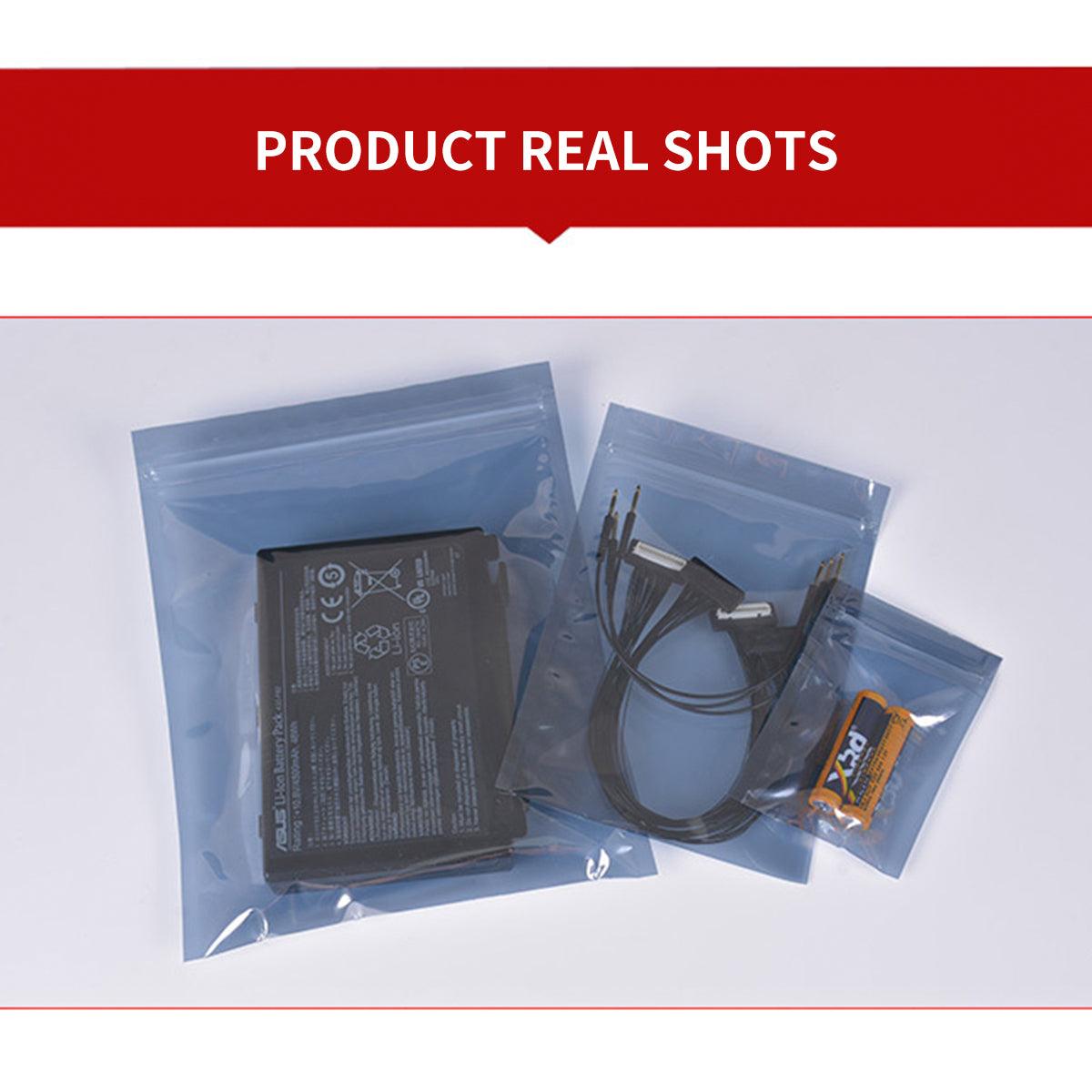 Plastic Self Sealing Bags 100PCS 5Sizes Anti Static Semi Transparent Resealable - 10x15cm