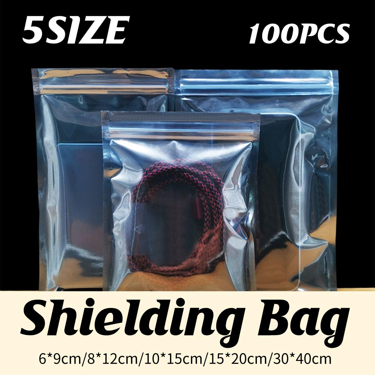 Plastic Self Sealing Bags 100PCS 5Sizes Anti Static Semi Transparent Resealable - 15x20cm