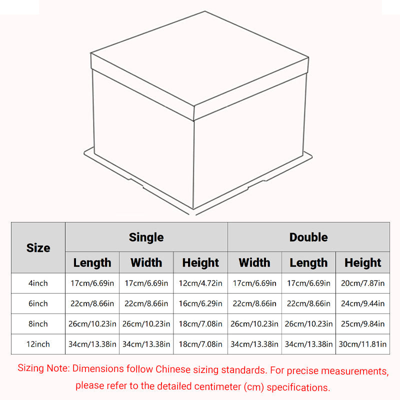 20 PCS Clear Treat Box Box Portable Cake Display Transparent Birthday Cake - 4 INCH(without ribbon)-Double