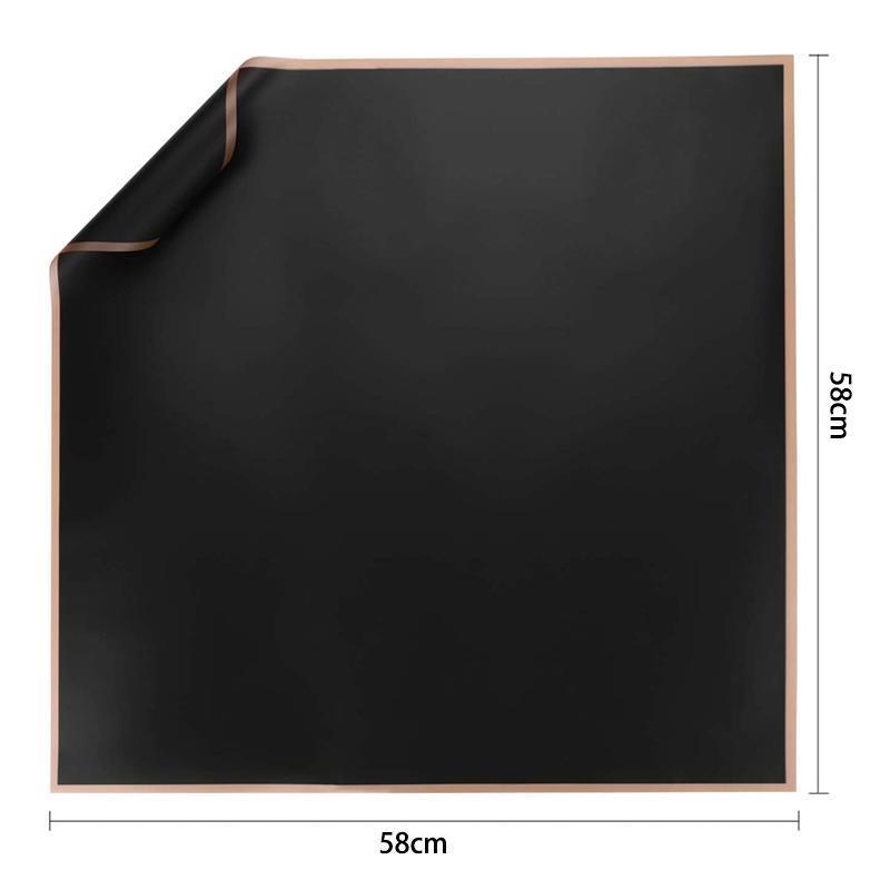 100PCS Waterproof Flower Gift Wrapping Paper Florist Bouquet Craft Packaging - Black